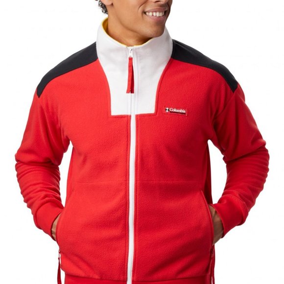 Disney Mickey Mouse x Columbia Intertrainer Fleece Hiking Jacket Red Black - Picture 12 of 15